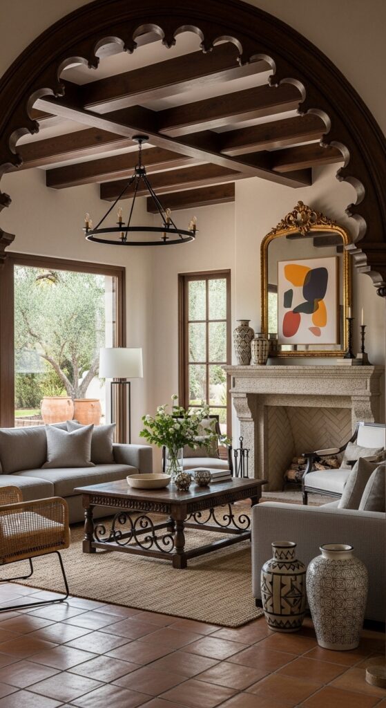 The Spanish Transitional Living Room