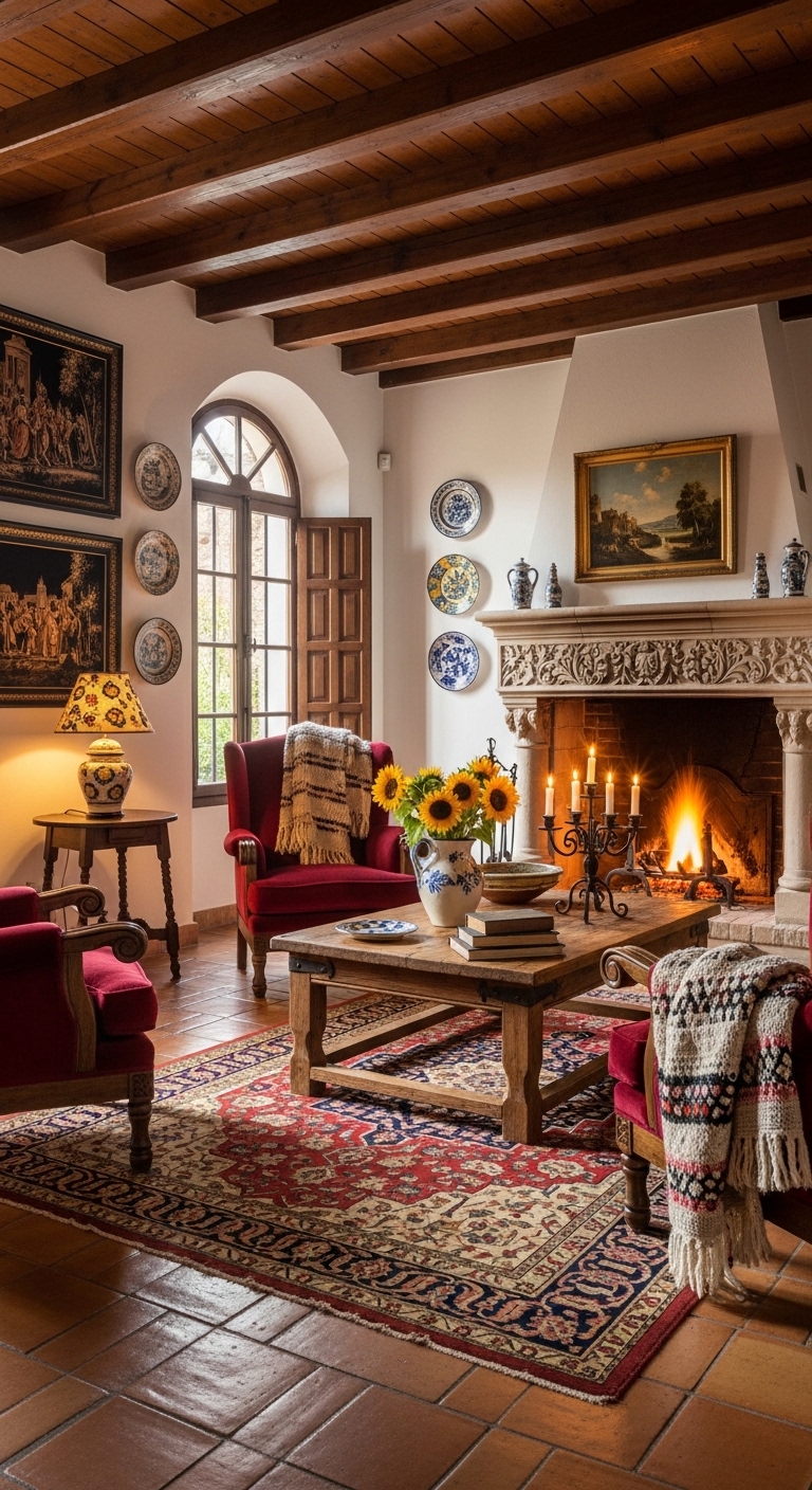 The Traditional Spanish Living Room