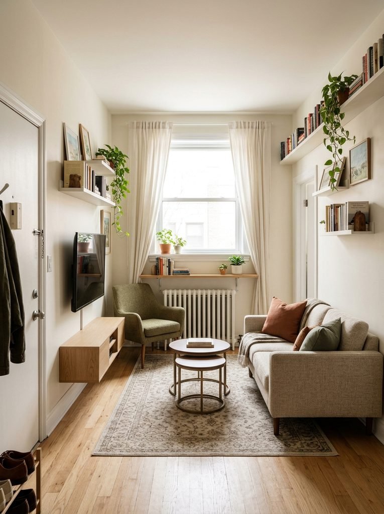 Tiny Living Room Layout Ideas for Awkward Doors, Radiators, and Windows