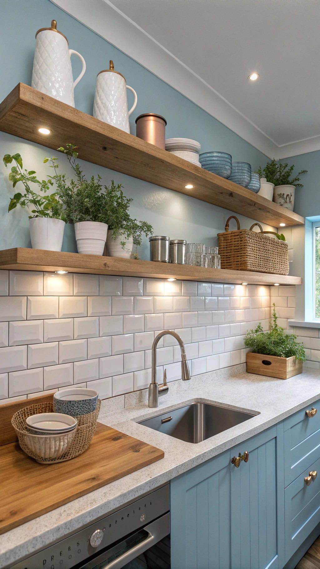 Two-tone cabinets add visual interest to small kitchens in 2026