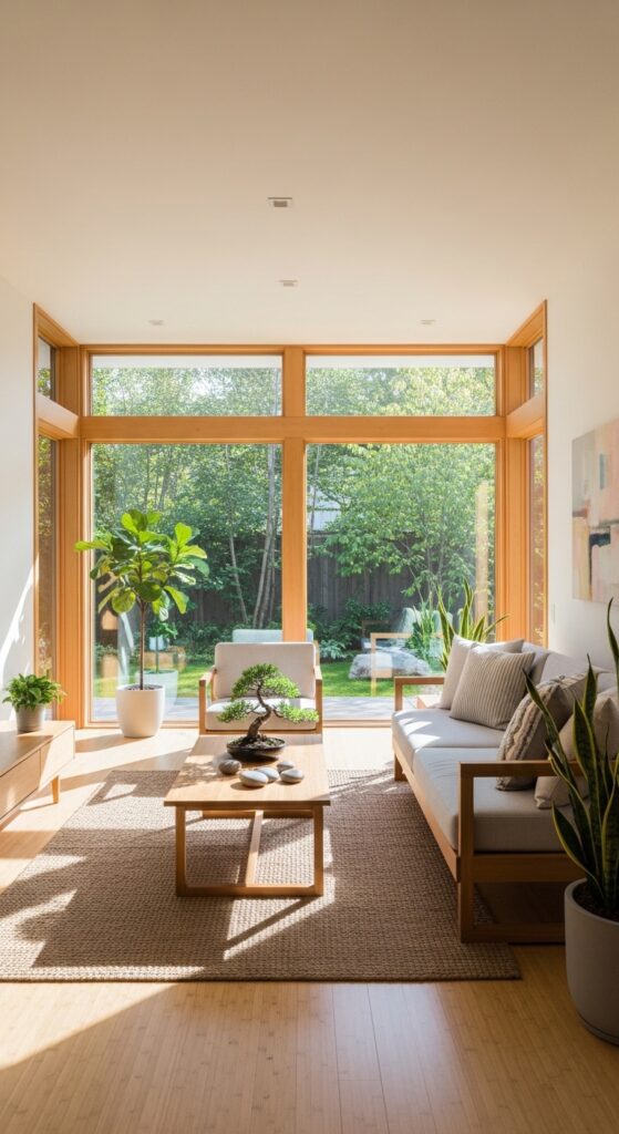Zen Living Room Ideas Natural Light Maximization