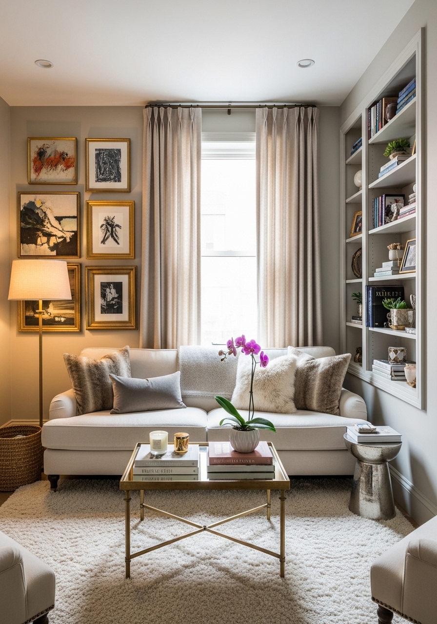 cozy luxury apartment styling,