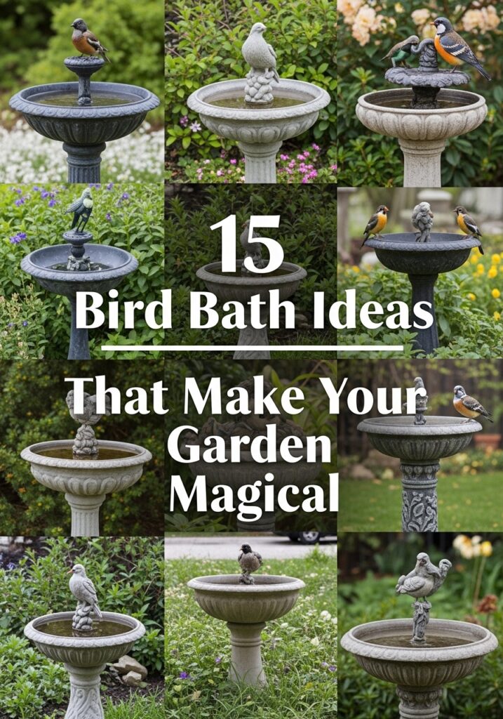 15 Bird Bath Ideas That Make Your Garden Magical 