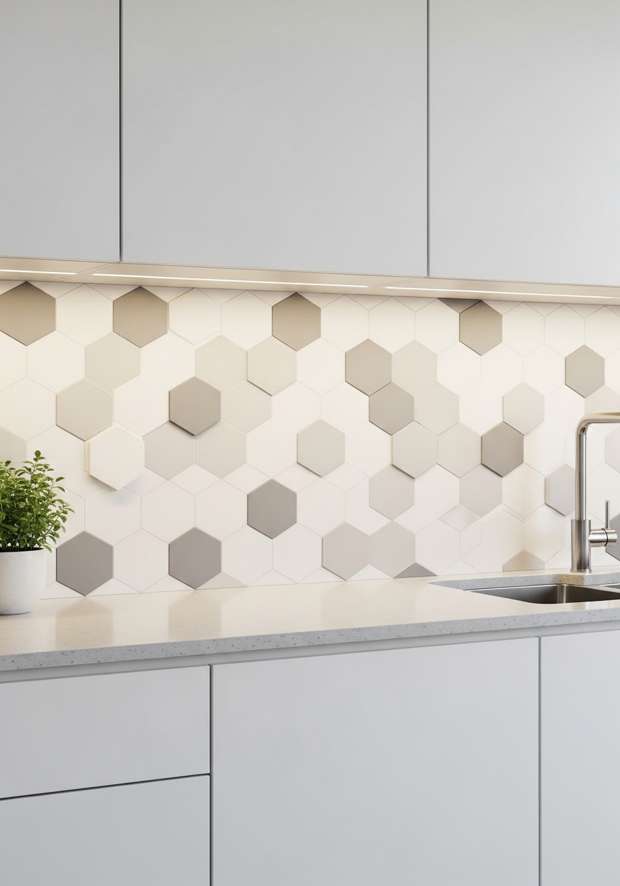 3. Geometric Hexagon Tile Pattern