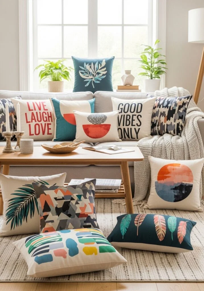 Add Statement Throw Pillows
