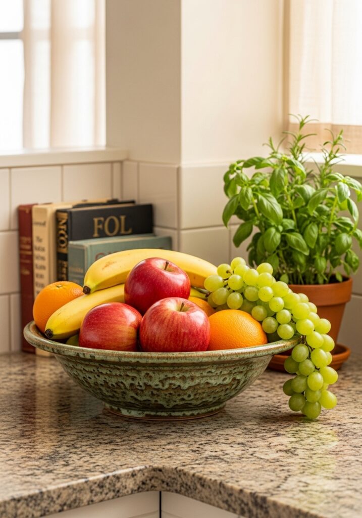 Add a Decorative Bowl or Fruit Display