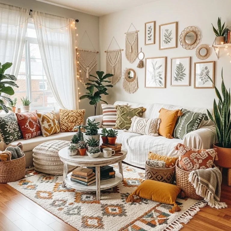 Boho Living Room Ideas with a Cozy Aesthetic