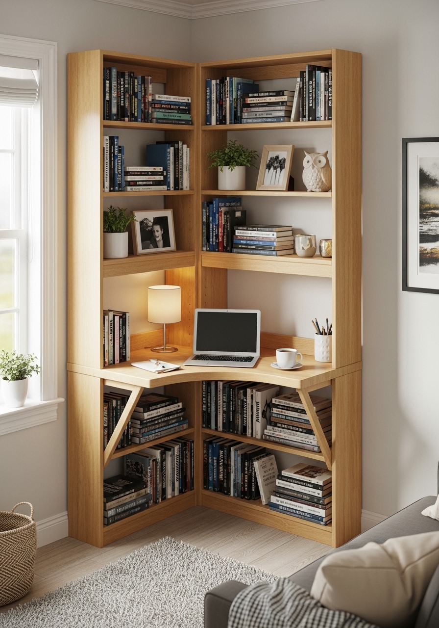 Bookshelf Desk Combo