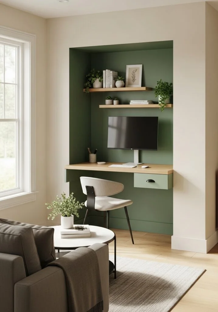 Built-In Wall Niche Workspace
