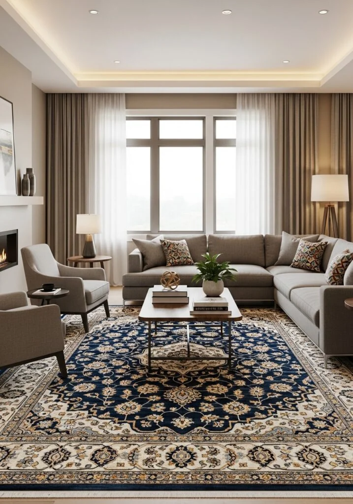 Center the Rug with the Seating Area