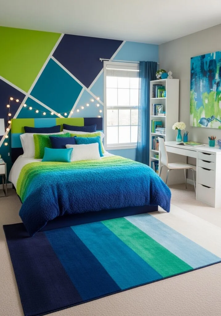 Color-Block Bold Blues & Greens