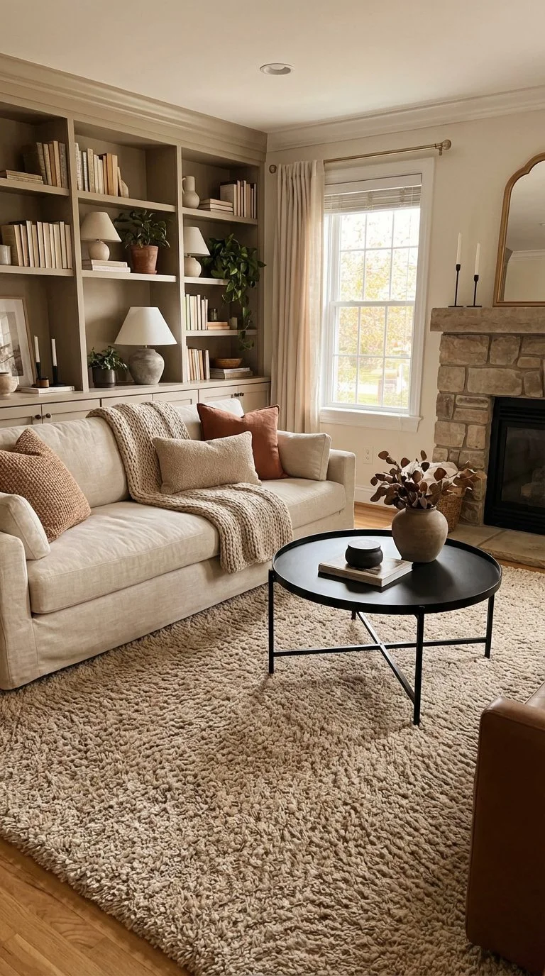 24 Cozy Black and Beige Small Living Room Inspirations