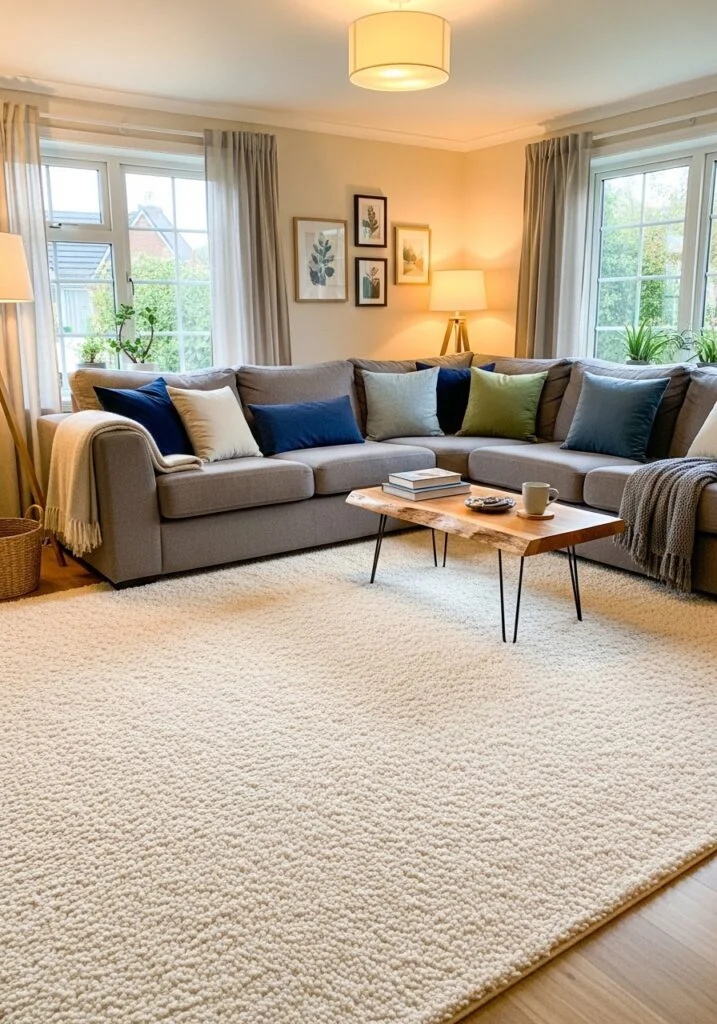 Extend the Rug Beyond the Sofa