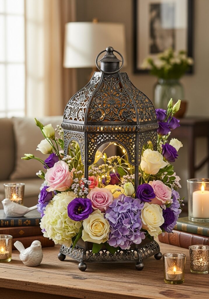 Floral Lantern Decor 