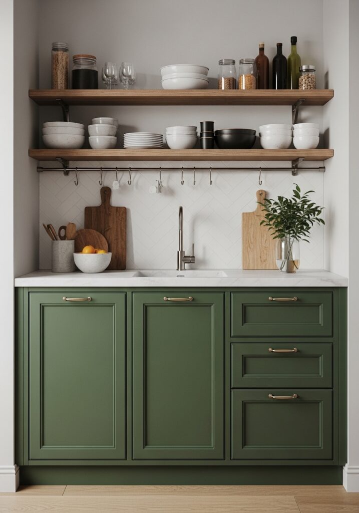 Forest Green Lower Cabinets Only