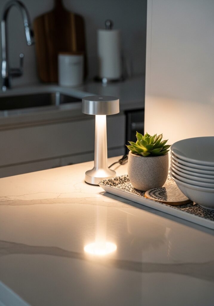 Mini Lamp on Countertop
