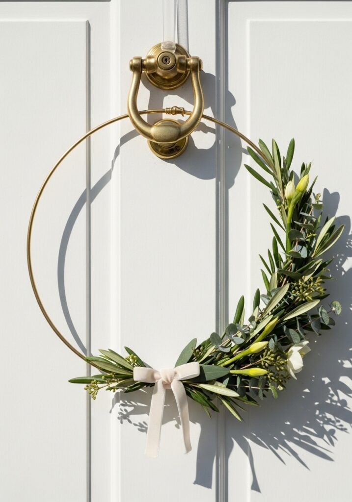 Minimal Greenery Hoop Wreath