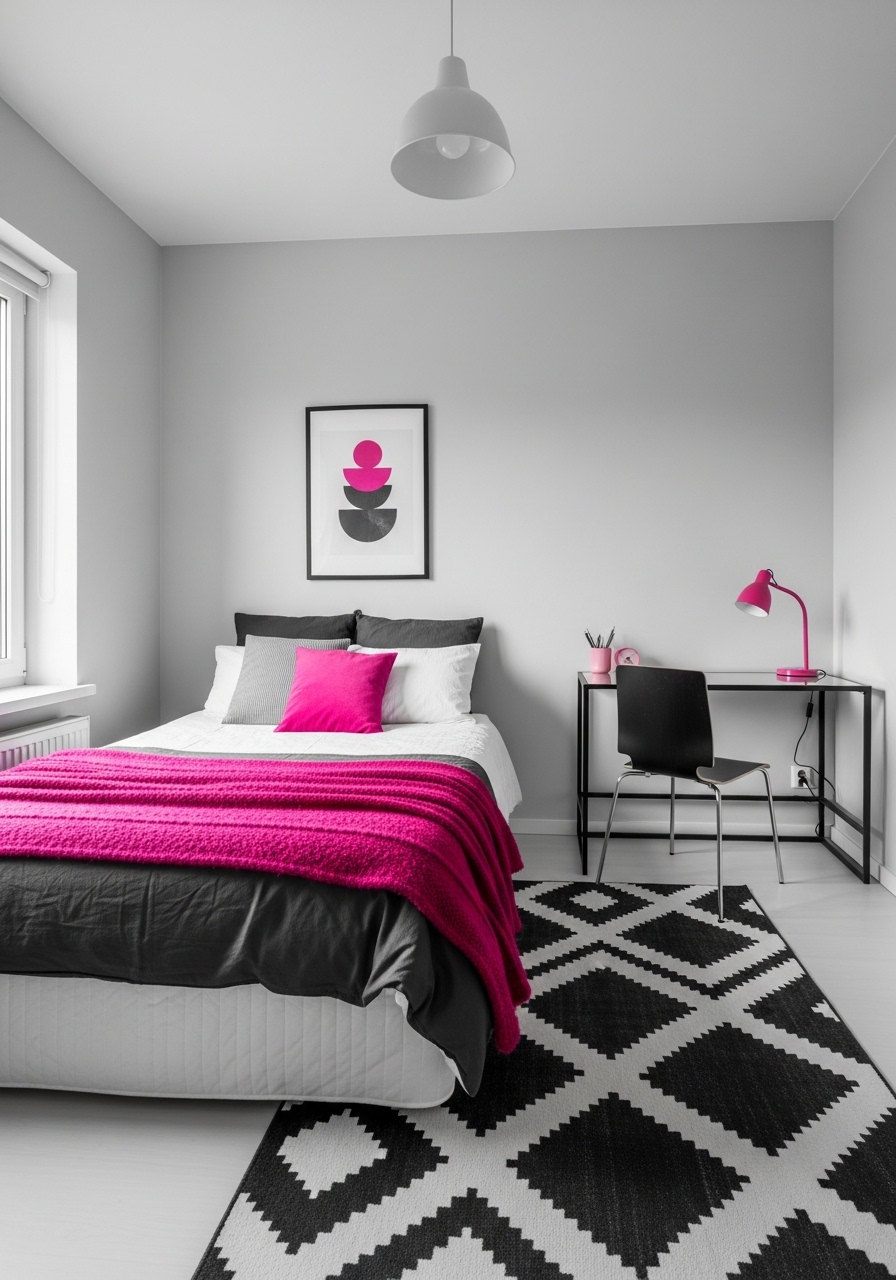 Monochrome Minimalist with a Pop