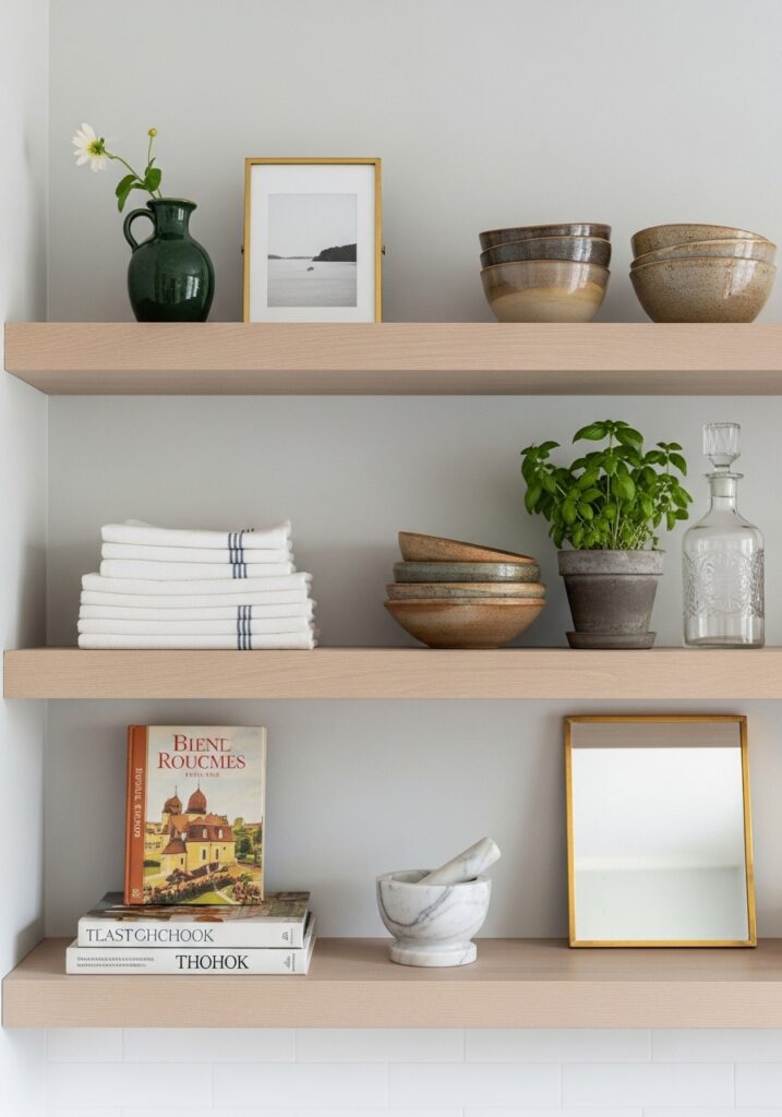 Open Shelving with Styled Decor