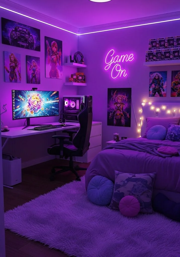 Purple Neon Gamer Haven