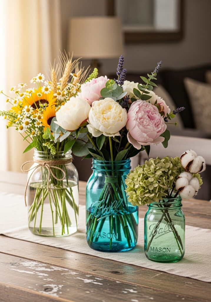Rustic Mason Jar Florals 