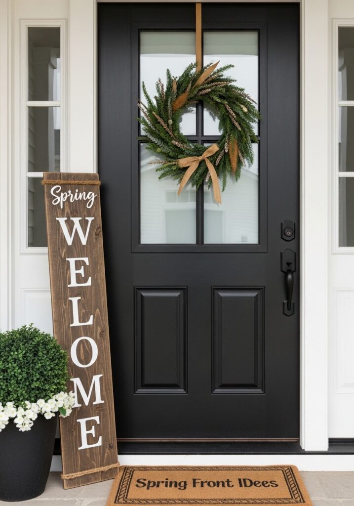 Rustic Wooden Welcome Sign