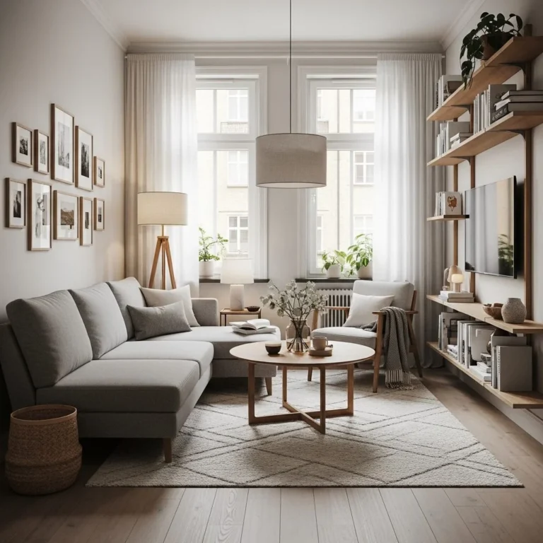 Small Living Room Design Guide (Furniture, Lighting & Storage)