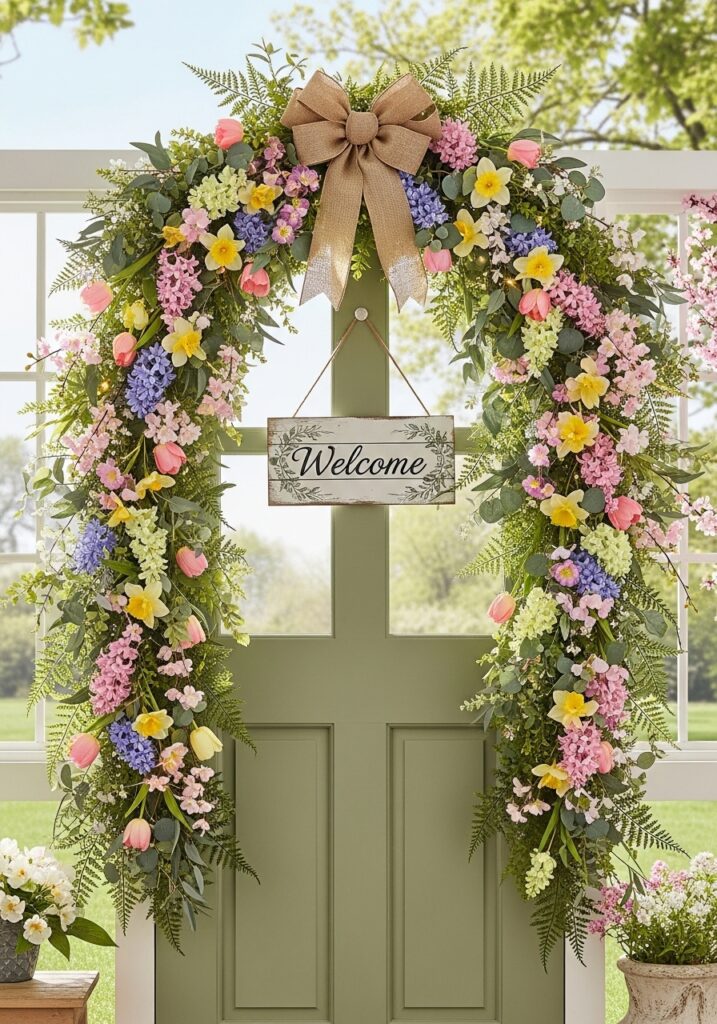 Spring-Themed Door Garland