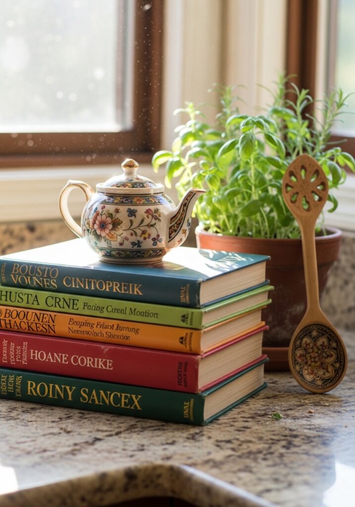 Stack Cookbooks with a Decorative Touch