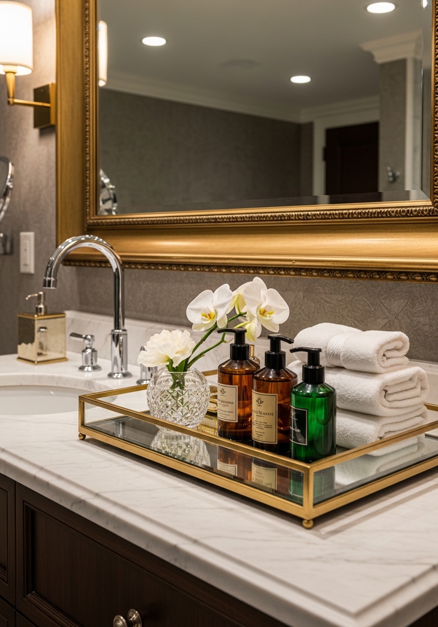 Style the Vanity with a Decorative Tray