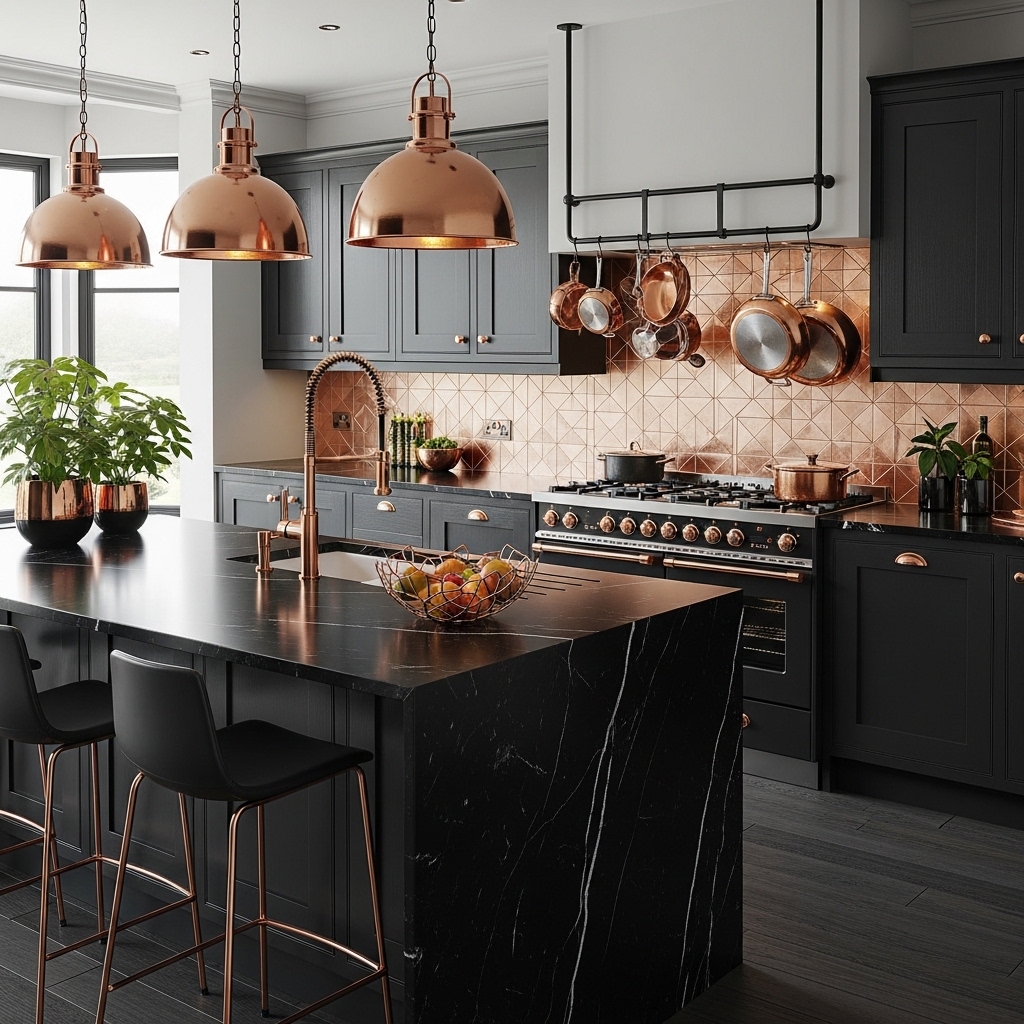 24 Trendy Black and Copper Kitchen Ideas for a Stylish Upgrade