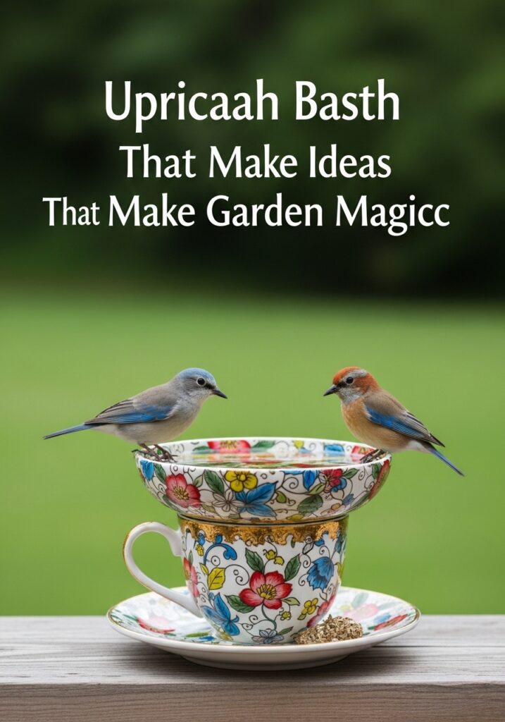 Upcycled Teacup Bird Bath