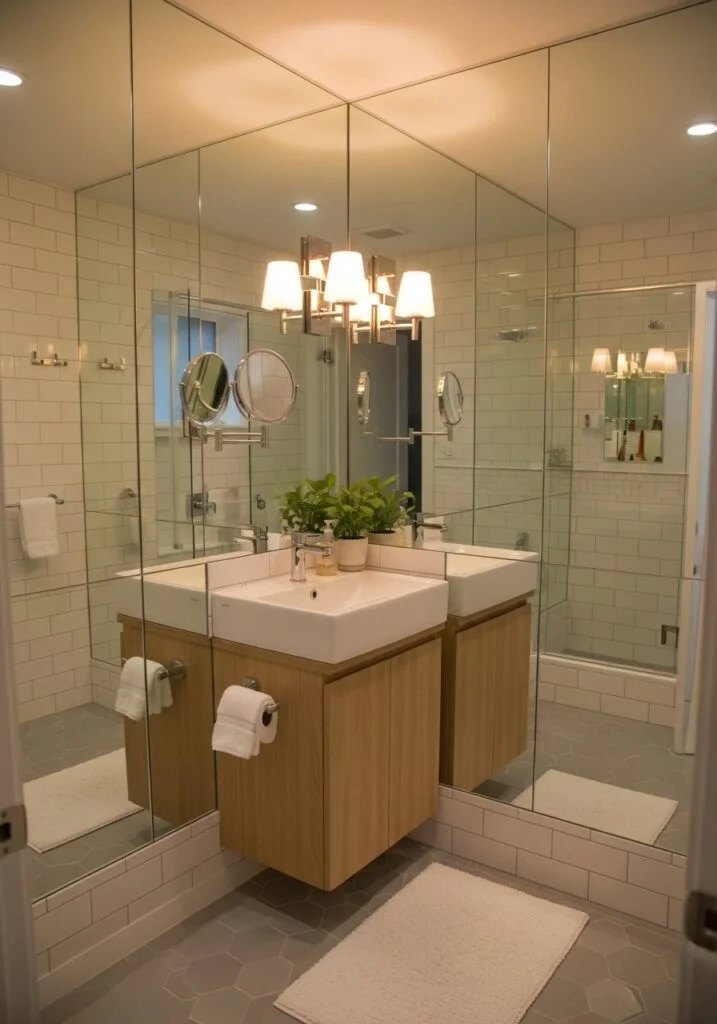 Use Large Mirrors to Reflect Light