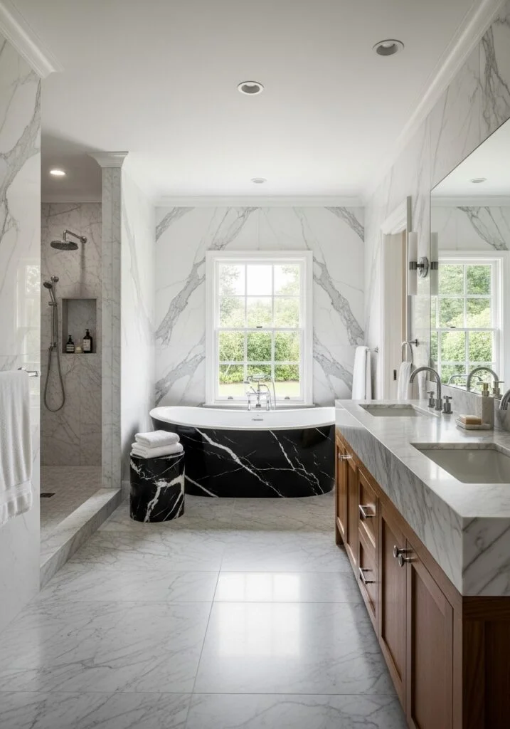 Use Marble or Marble-Look Surfaces