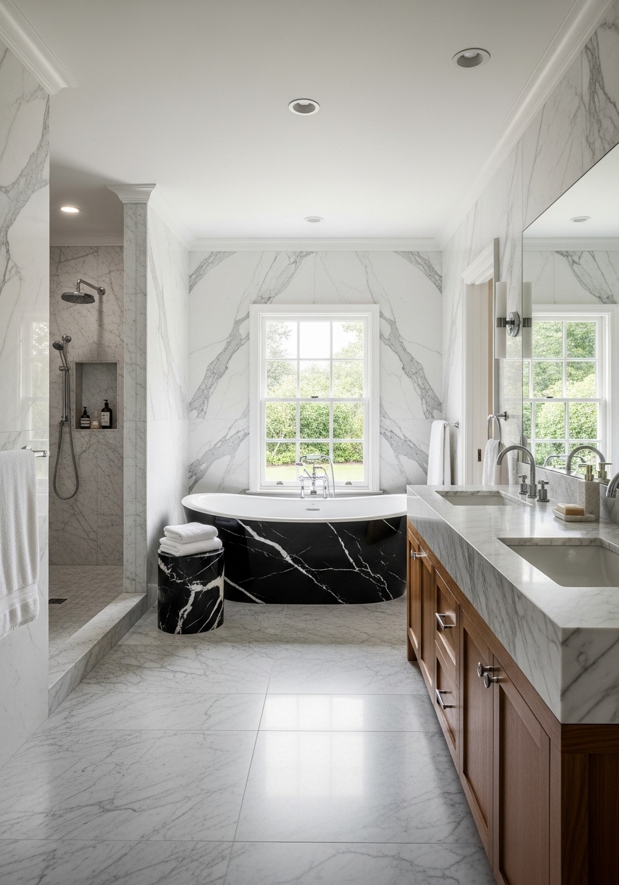 Use Marble or Marble-Look Surfaces