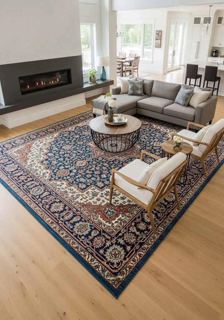 Use a Rug to Define an Open Concept Space