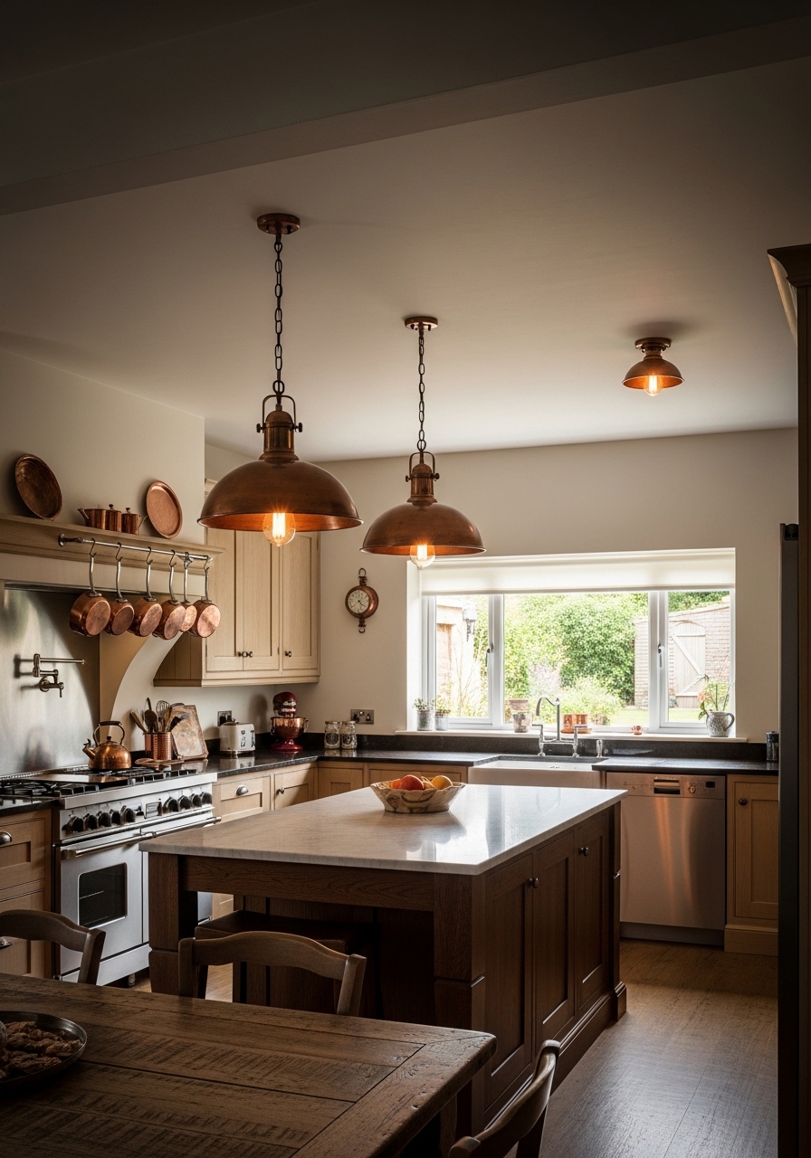 Vintage Copper Light Fixtures