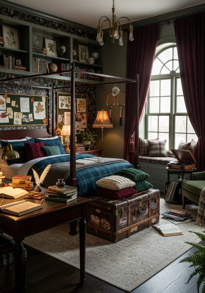 Vintage Preppy Dark Academia Fusion