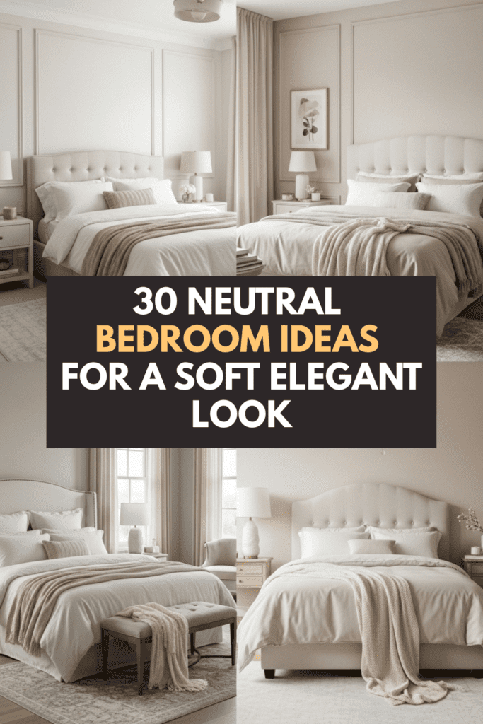 30 Neutral Bedroom Ideas for a Soft Elegant Look