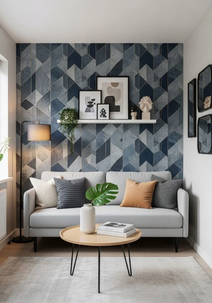 Accent Wall with Peel-and-Stick Wallpaper