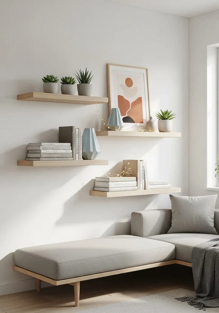 Add Floating Shelves for Stylish Storage
