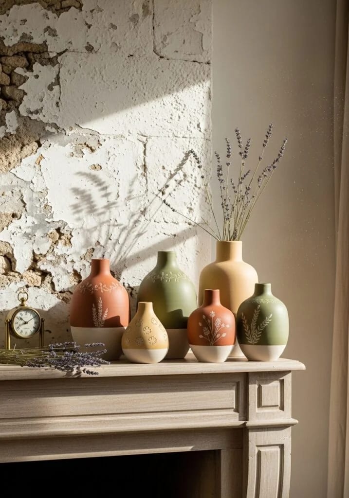 Ceramic Vases in Earthy Tones for Subtle French Elegance