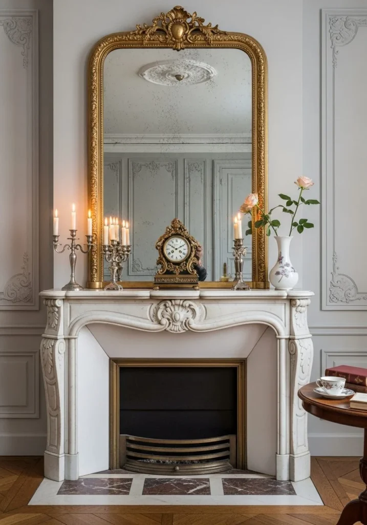 Classic Parisian Fireplace Mantel Design