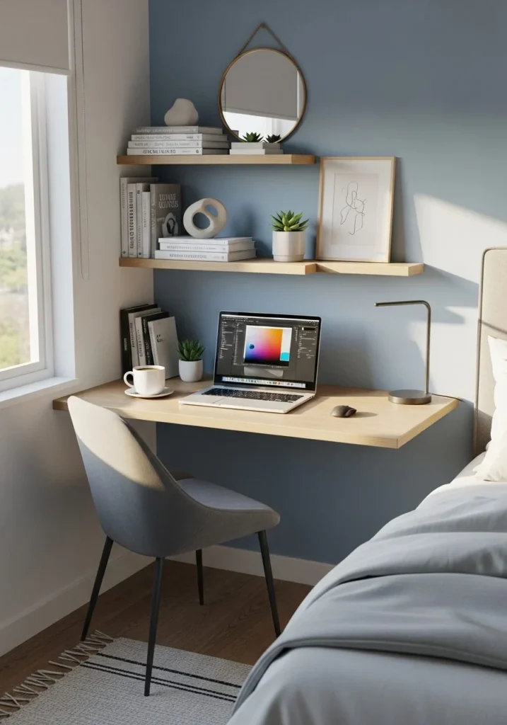 Compact Desk Corner Setup