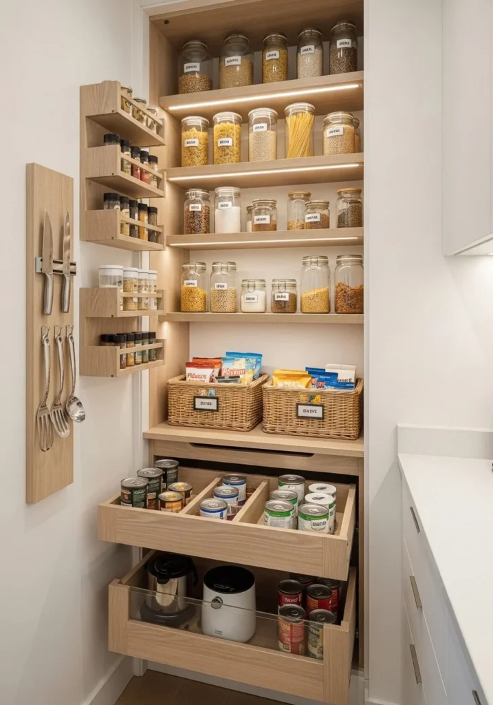 Compact Pantry Organization