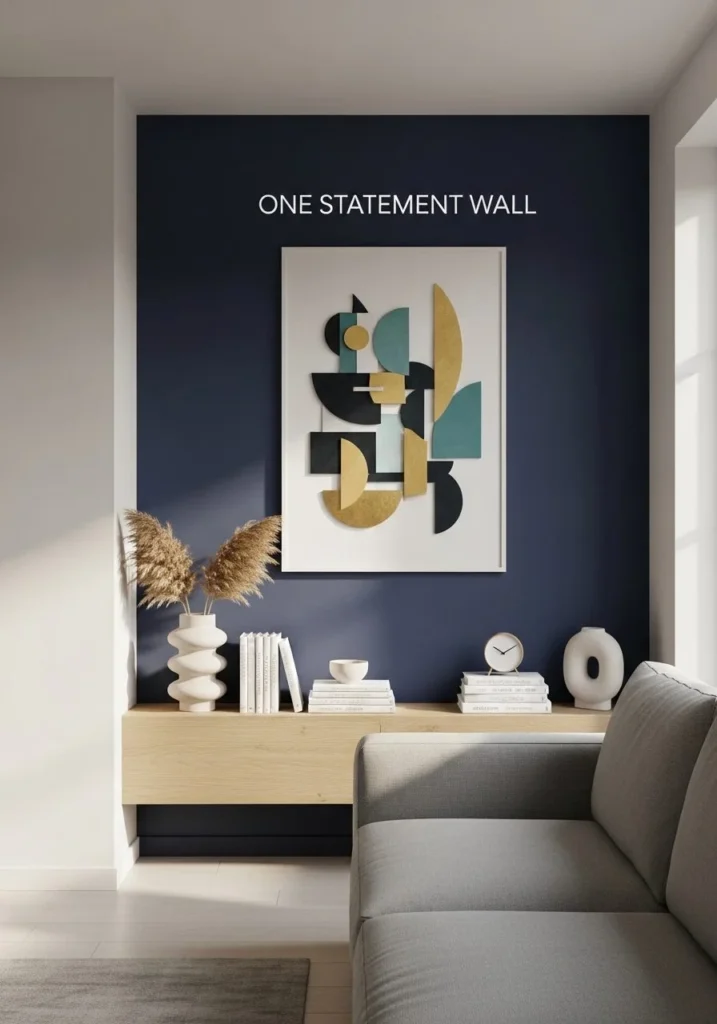 Create One Statement Wall Instead of Decorating Every Wall