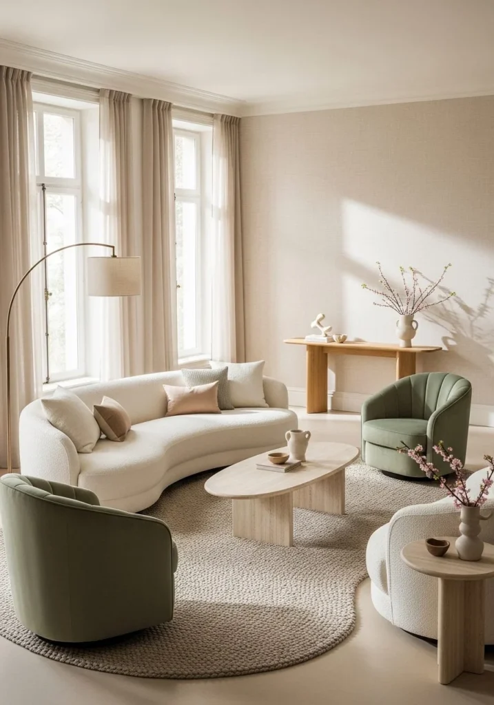 Curved Furniture for Soft Elegance