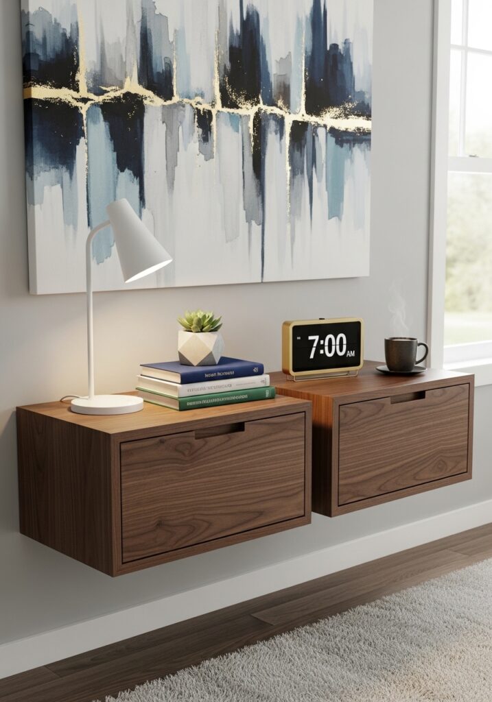 DIY Floating Nightstands