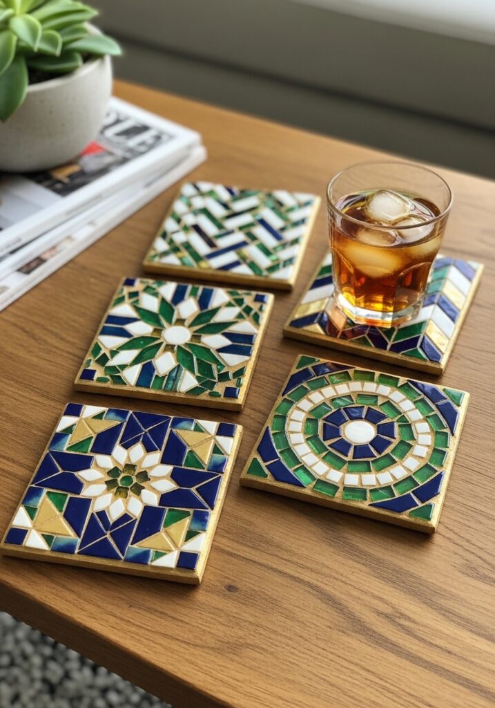 DIY Mosaic Tile Coasters