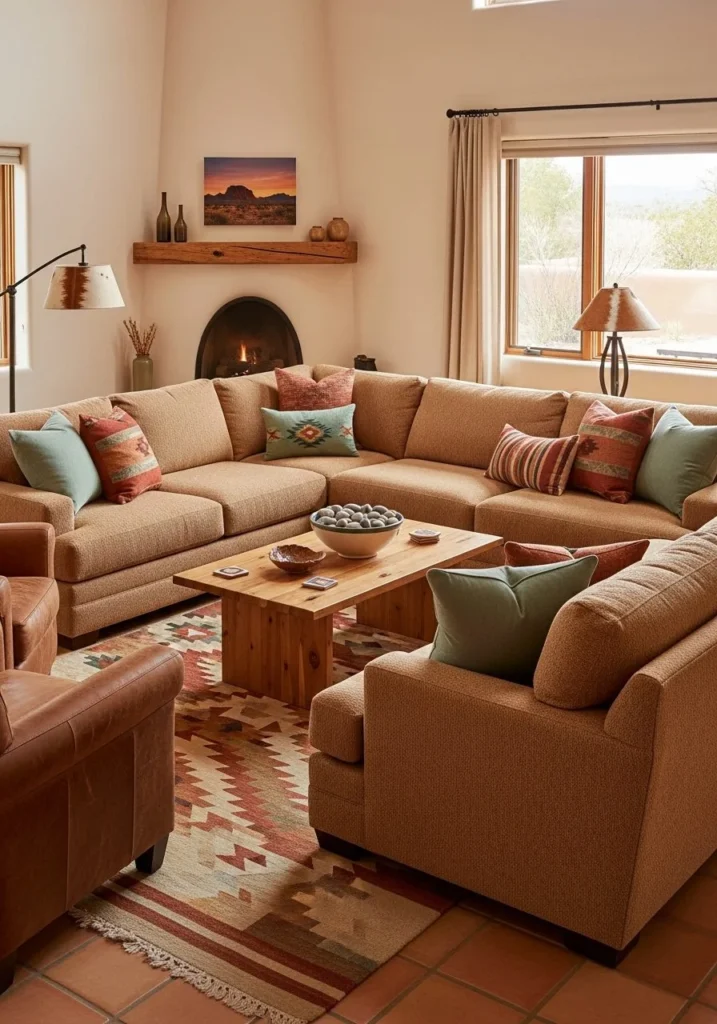 Earth-Tone Sectionals for Cozy Gatherings